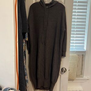 Extremely comfortable sweater dress with hood